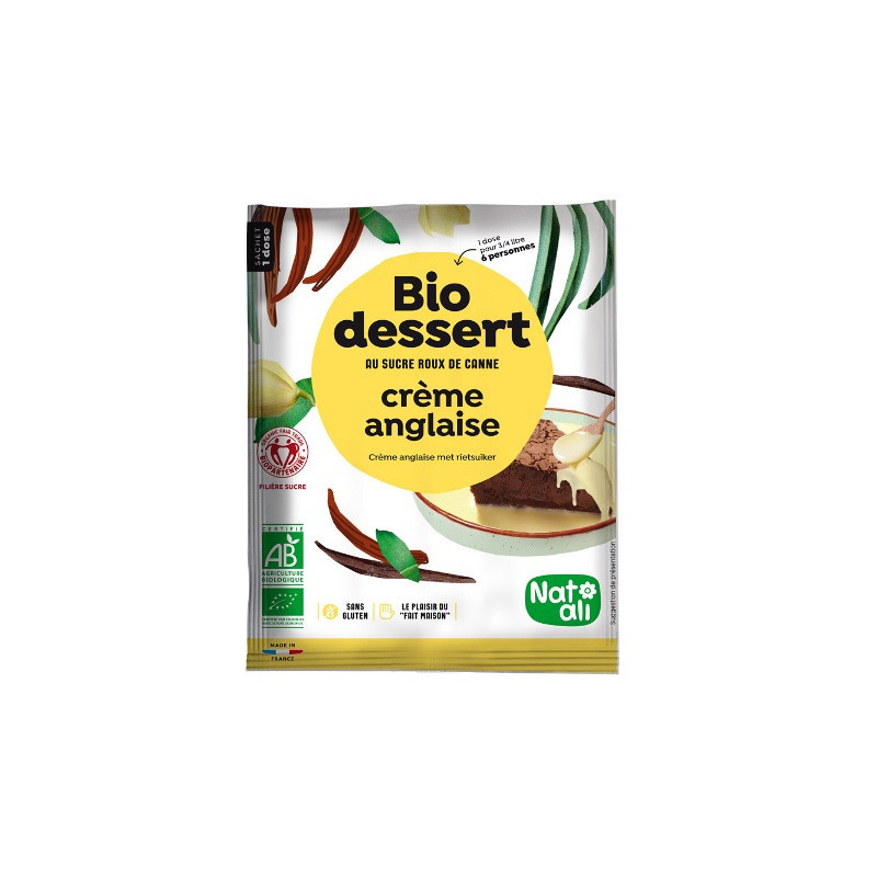 Crème anglaise 60g, dose pour 3/4 litre (6 personnes)