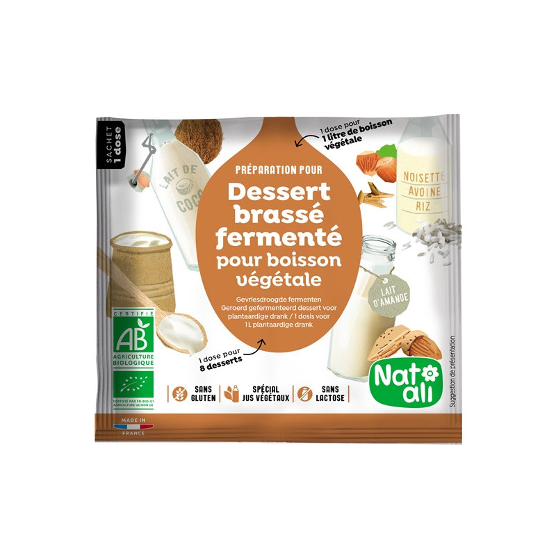 Dessert brassé fermenté pour boisson végétale 2x6g