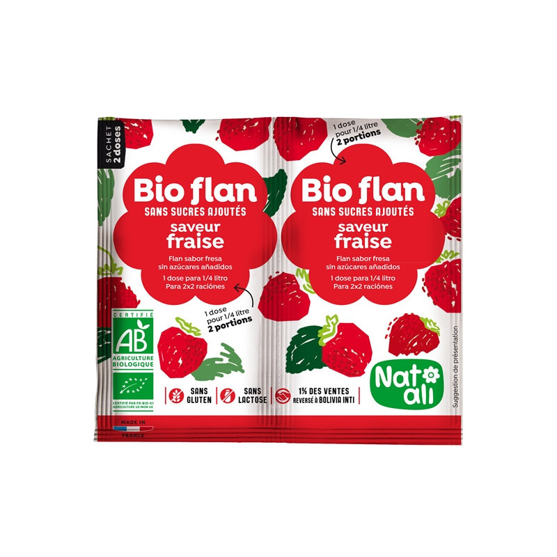 Bioflan fraise 2 x 1/4l