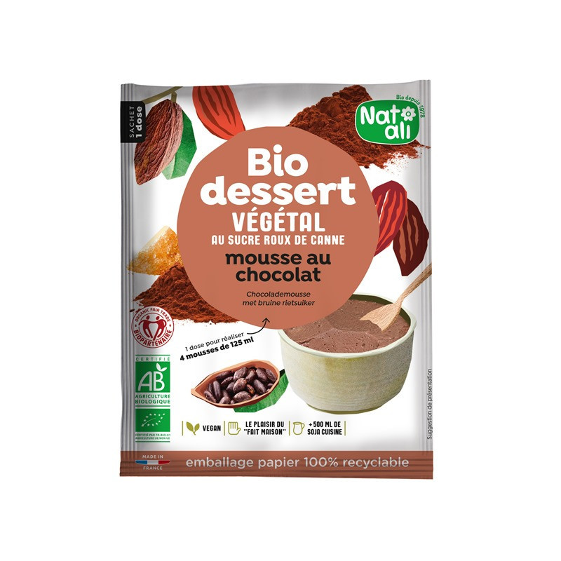 Mousse au chocolat végan sachet 70g