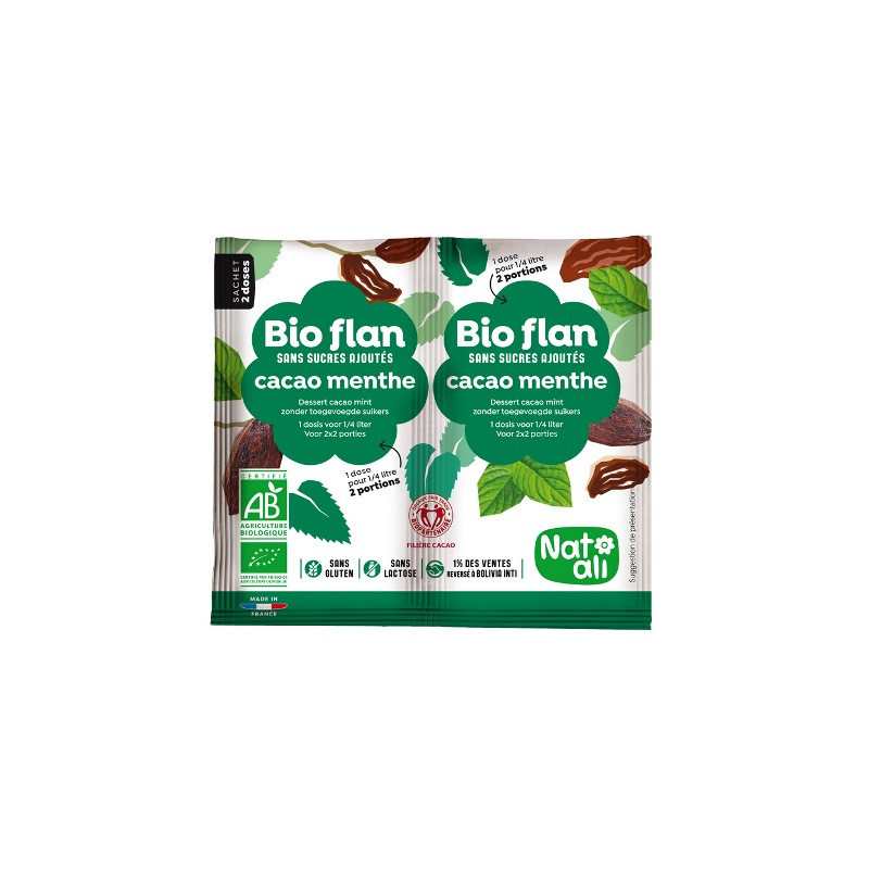 Bioflan chocolat-menthe 2 x 1/4l