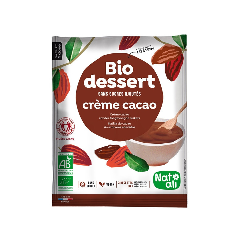 Biocrème chocolat sachet de 45g 1/2l