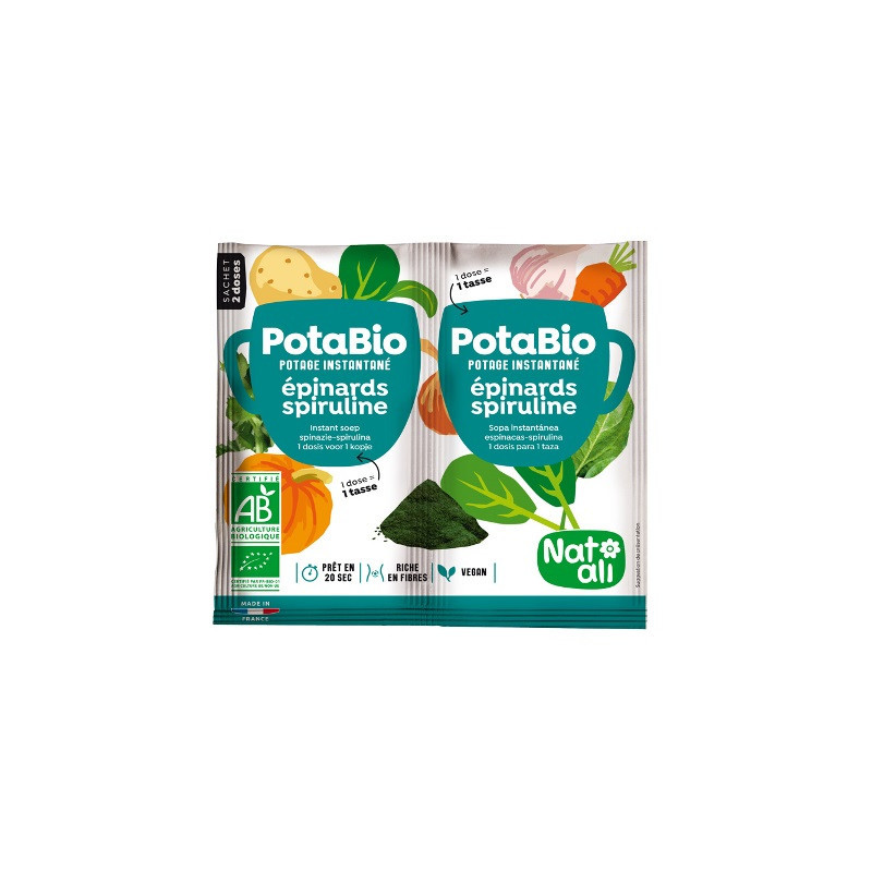 Potabio épinard à la spiruline sachet 2 doses