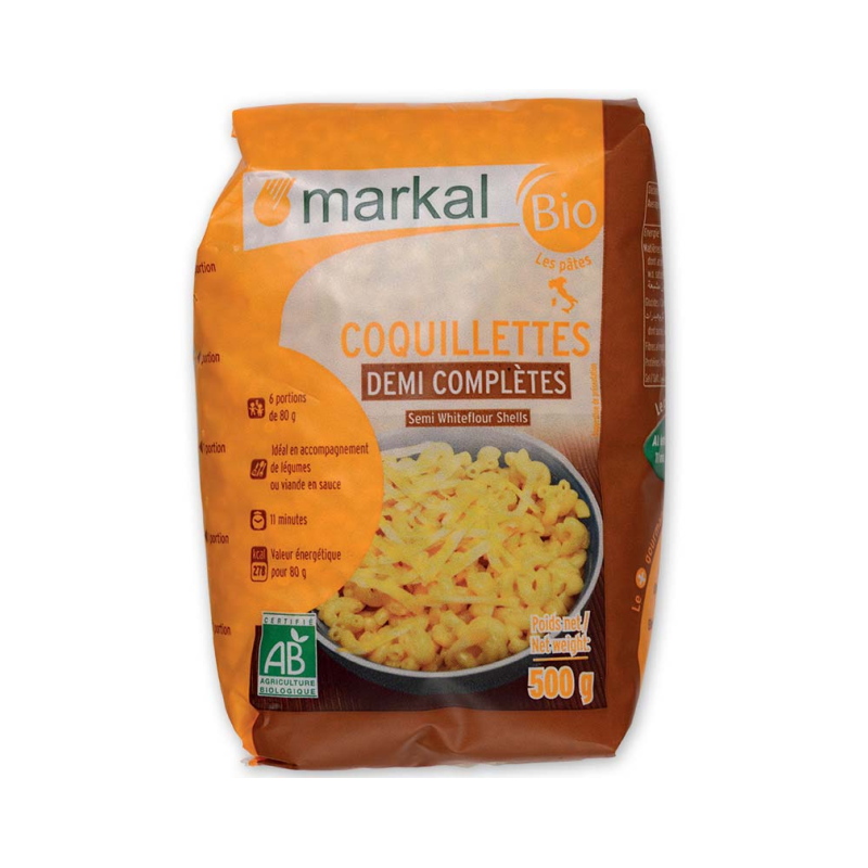 Pâte coquillette 1/2 complète 500g