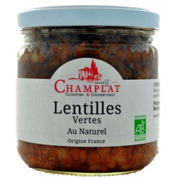 Lentilles vertes au naturel...