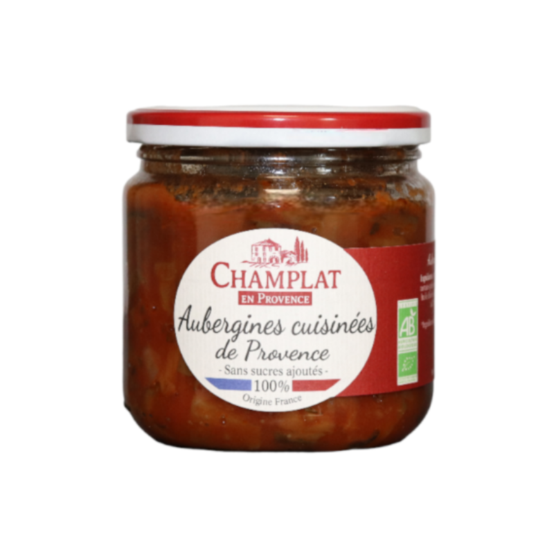 Aubergines cuisinées de Provence, 100% origine France 360g