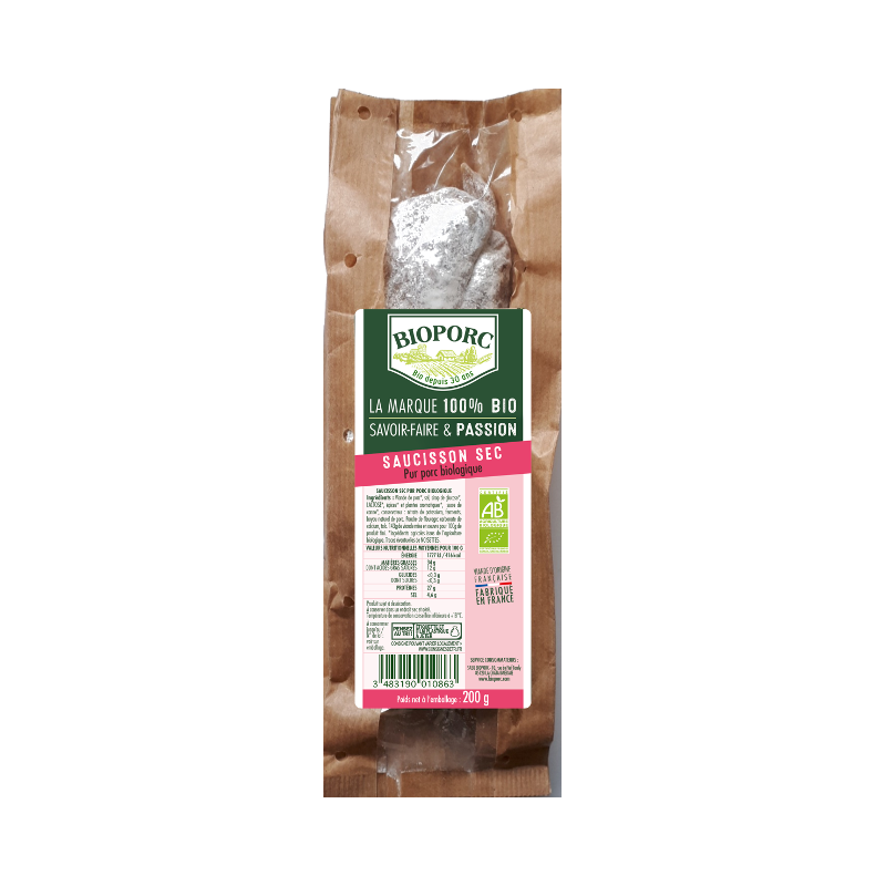 Saucisson sec nature 200g