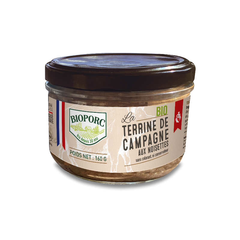 Terrine de campagne aux noisettes 160g