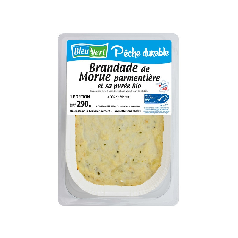 Brandade de morue MSC et ingrédients Bio 290g