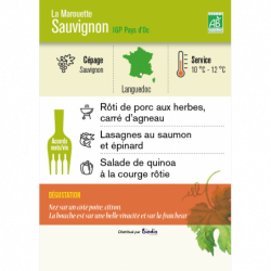 Vin blanc IGP Pays d'OC La Marouette Sauvignon 75cl