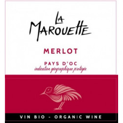 Vin rouge IGP Pays d'OC La Marouette Merlot 37.5cl