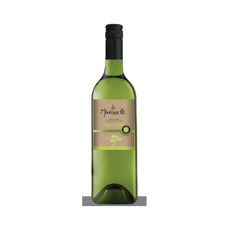 Vin blanc IGP Pays d'OC La Marouette sans sulfites ajoutés 75cl, bouchon à vis