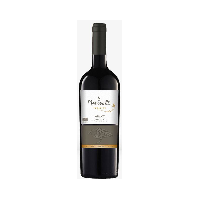 Vin rouge IGP Pays d'OC La Marouette  Merlot Prestige 75cl