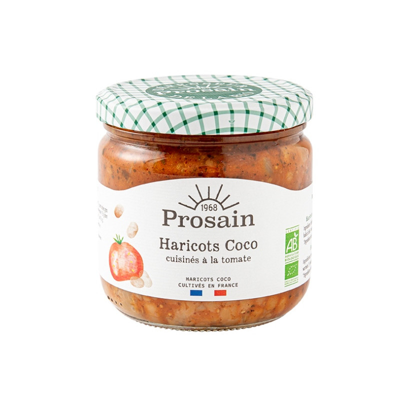 Haricots coco cuisinés à la tomate et petits légumes 360g, h.coco 100% France