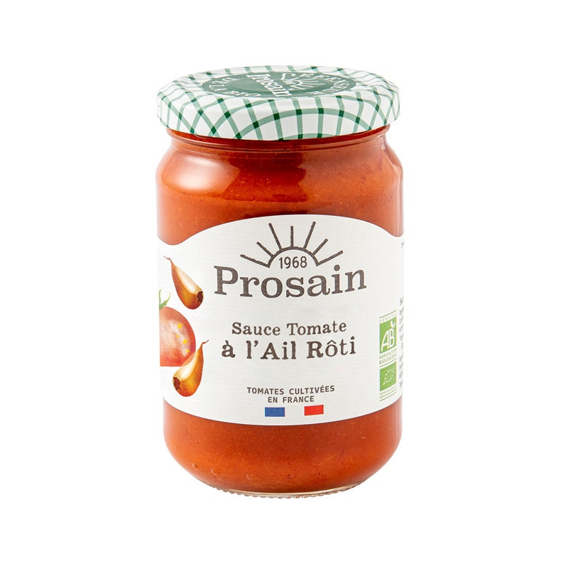 Sauce tomate à l'ail rôti, tomates cultivées en France 360g