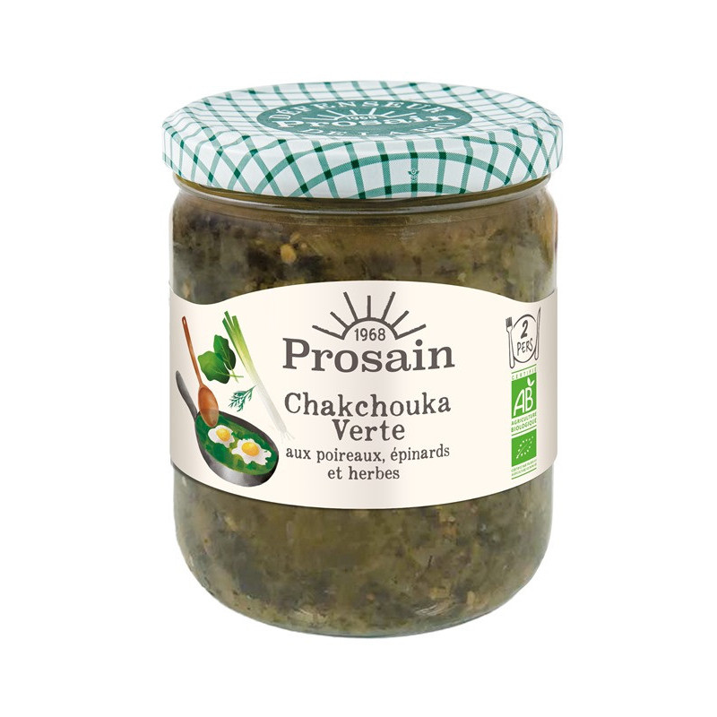 Chakchouka verte aux poireaux, épinards et herbes 400g