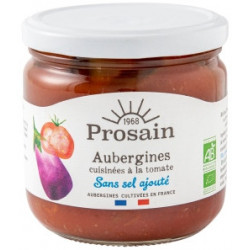 Aubergines à la tomate 345g (sans sel ajouté), aubergines fraîches Sud France