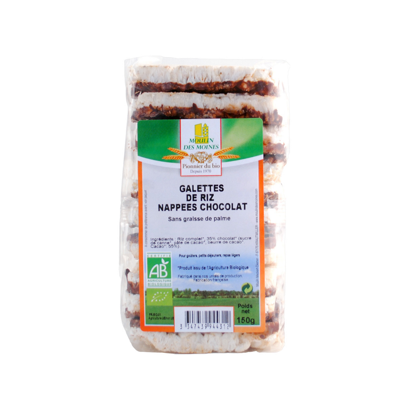 Galettes de riz nappées de cacao 150g