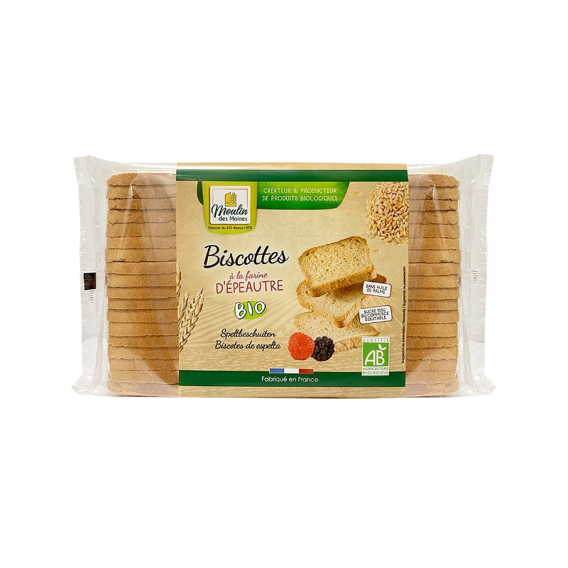 Biscottes d'épeautre complet 100% 400g