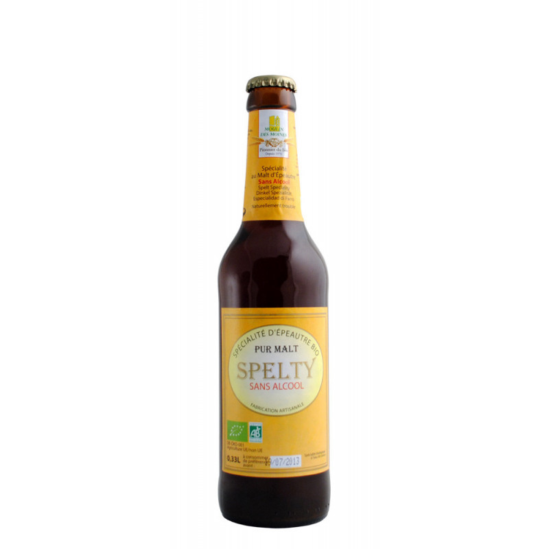 Bière blonde Spelty au malt d'épeautre, sans alcool 33cl