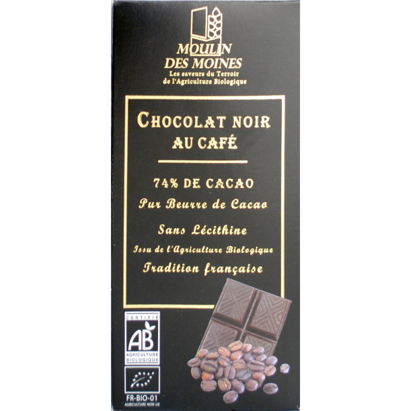 Chocolat noir au café 100g