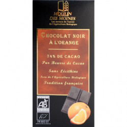 Chocolat noir à l'orange 100g