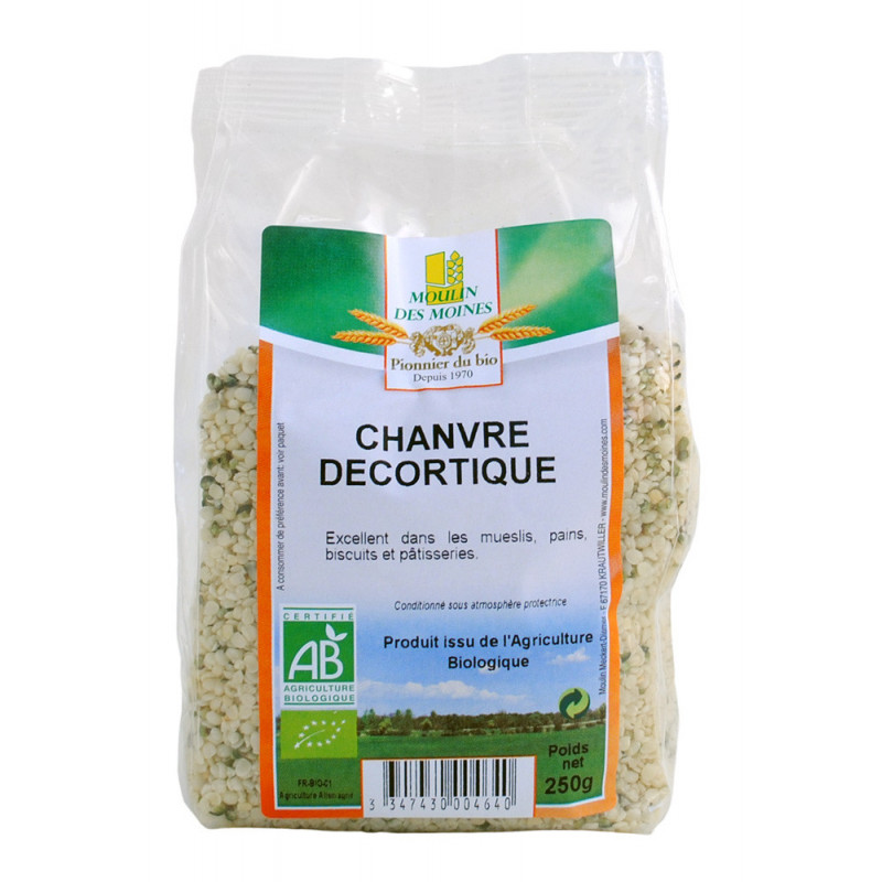 Graines de chanvre décortiquées 250g