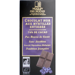 Chocolat noir à la myrtille...