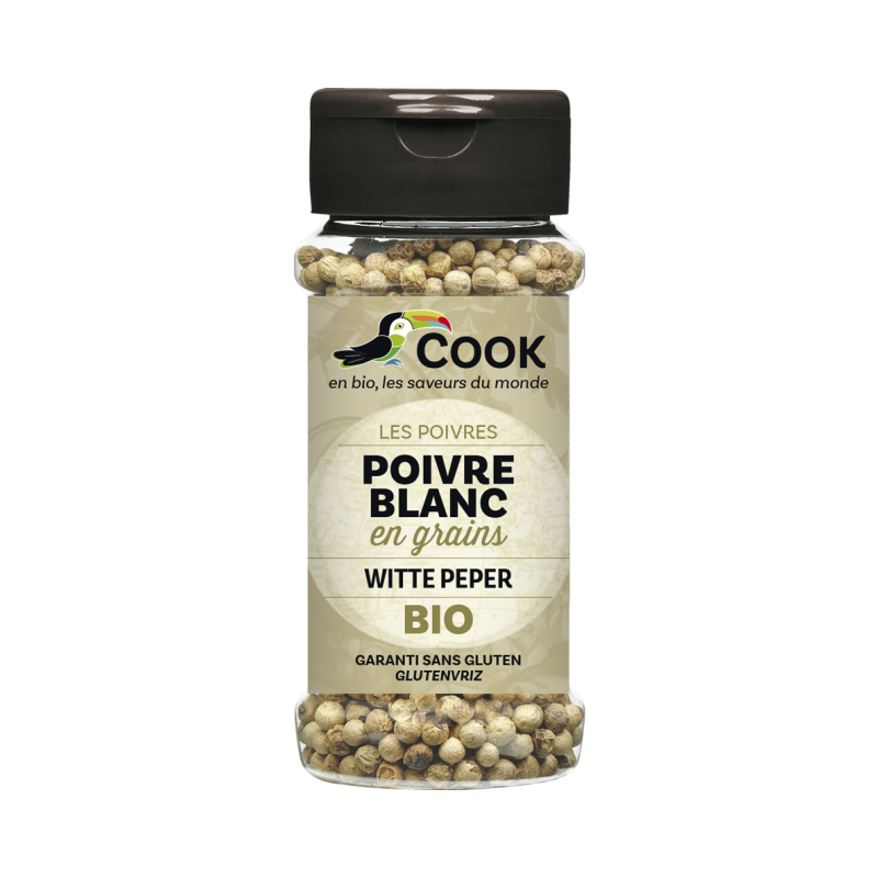 Poivre blanc en grains Demeter et Bio équitable 50g