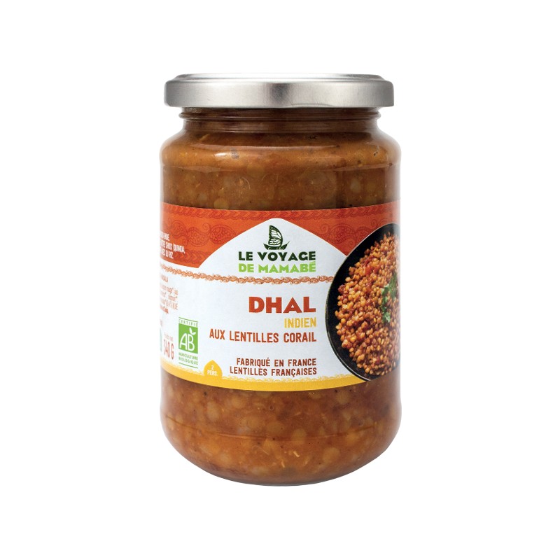 Dhal lentille corail, lentilles cuisinées aux épices tikka masala 340g