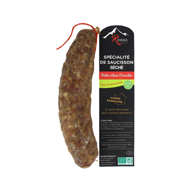 Saucisson sec sans nitrite ajouté 180g