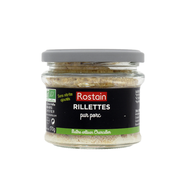 Rillettes pur porc sans nitrite ajouté 170g