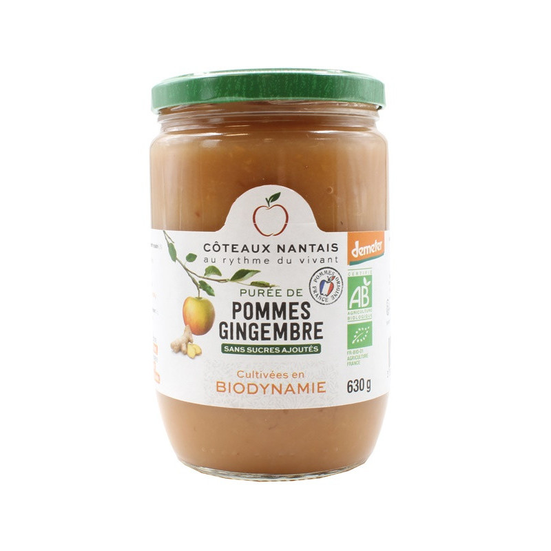 Purée pomme-gingembre Demeter 630g