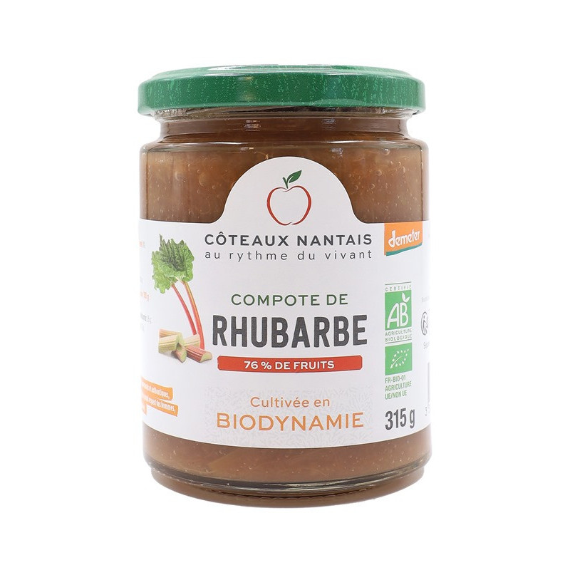 Compote rhubarbe Demeter 315g