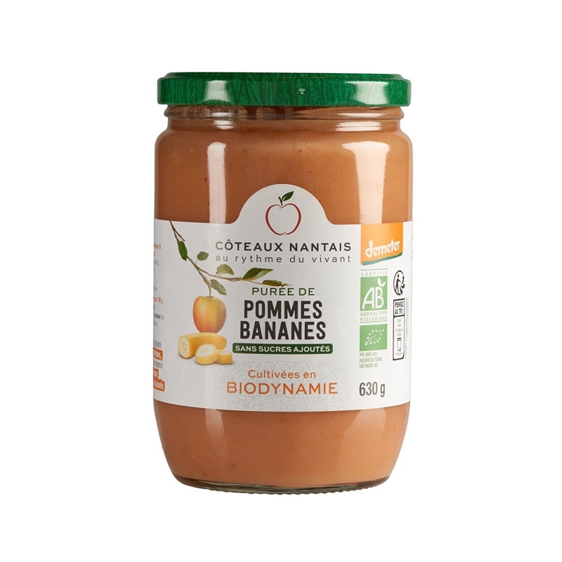 Purée pomme banane Demeter 630g