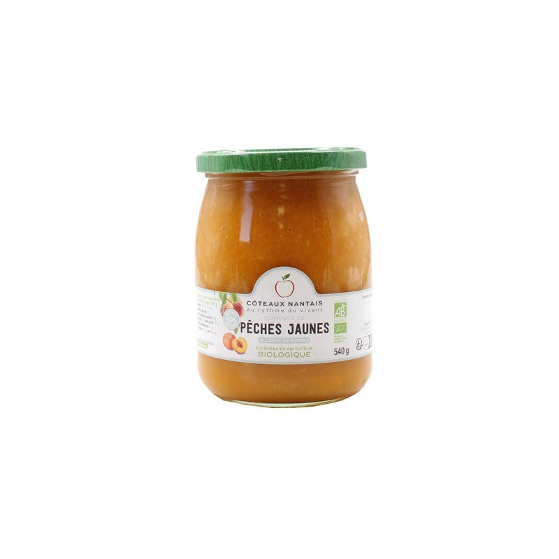 Compote de pêches jaunes allégée 540g