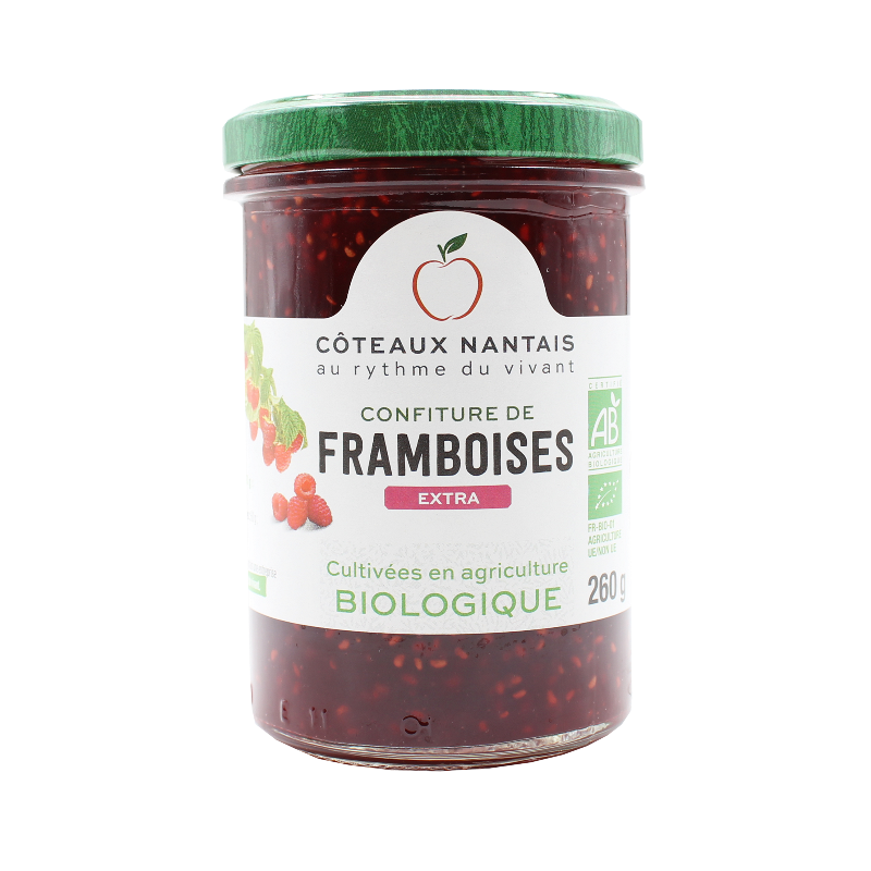 Confiture de framboises extra 260g