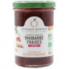 Confiture rhubarbe fraises extra Demeter 260g