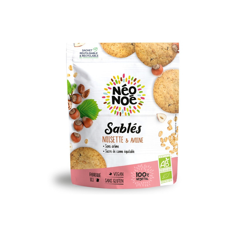 Sablés avoine noisette, végan 120g