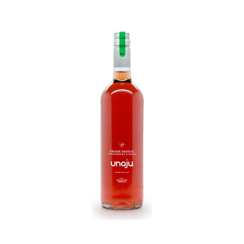 Boisson gazéifiée fraise et basilic 75cl