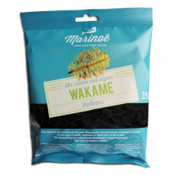 Wakamé paillettes 35g, Undaria pinnatifida (culture, origine Atlantique)