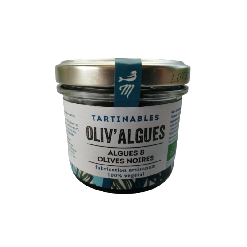 Tartinable algues et olives noires végan 90g