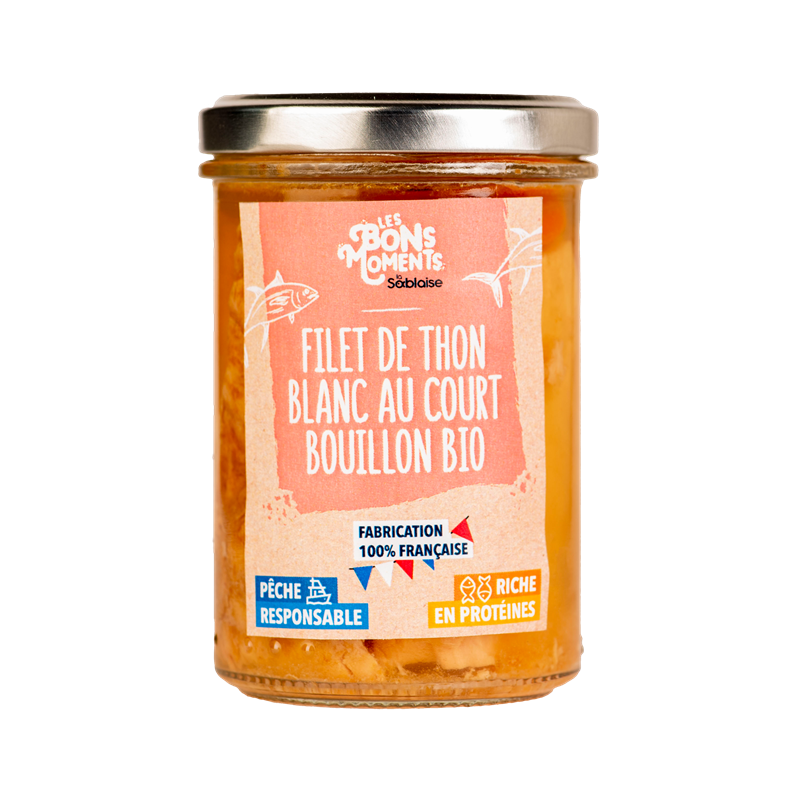 Filet de thon blanc au court bouillon bio 190g (PNE)