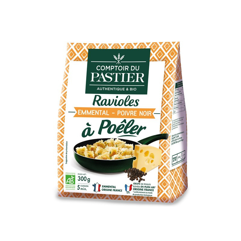 Ravioles à poêler emmental poivre noir 300g