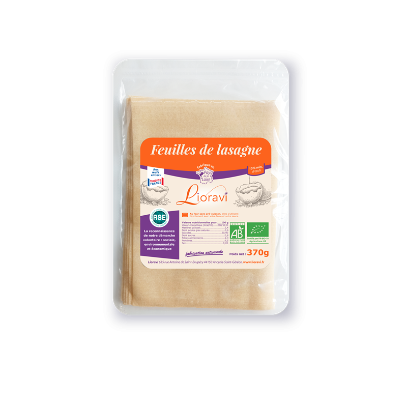 Feuille de lasagne fraîche 370g