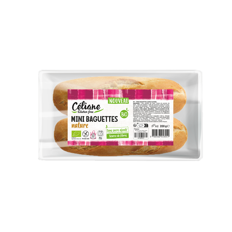 Petites baguettes nature, 2x100g, 200g