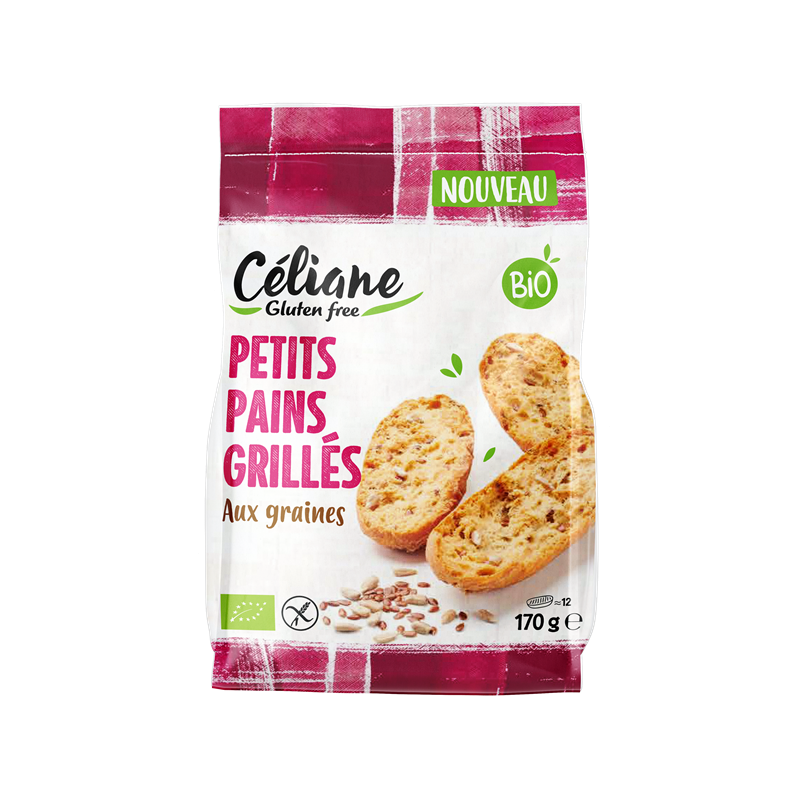 Petits pains grillés aux graines x12 170g