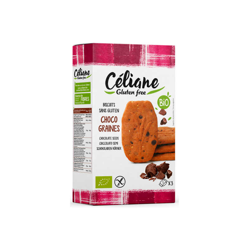 Biscuits petit-déjeuner chocolat et graines 150g