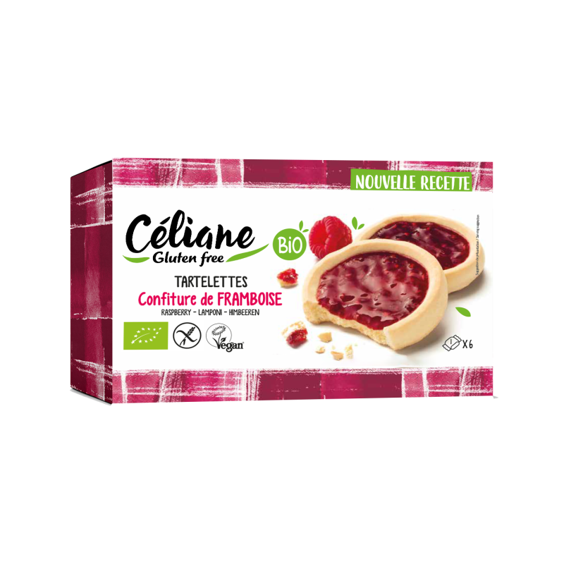 Tartelettes framboise, végan, 130g