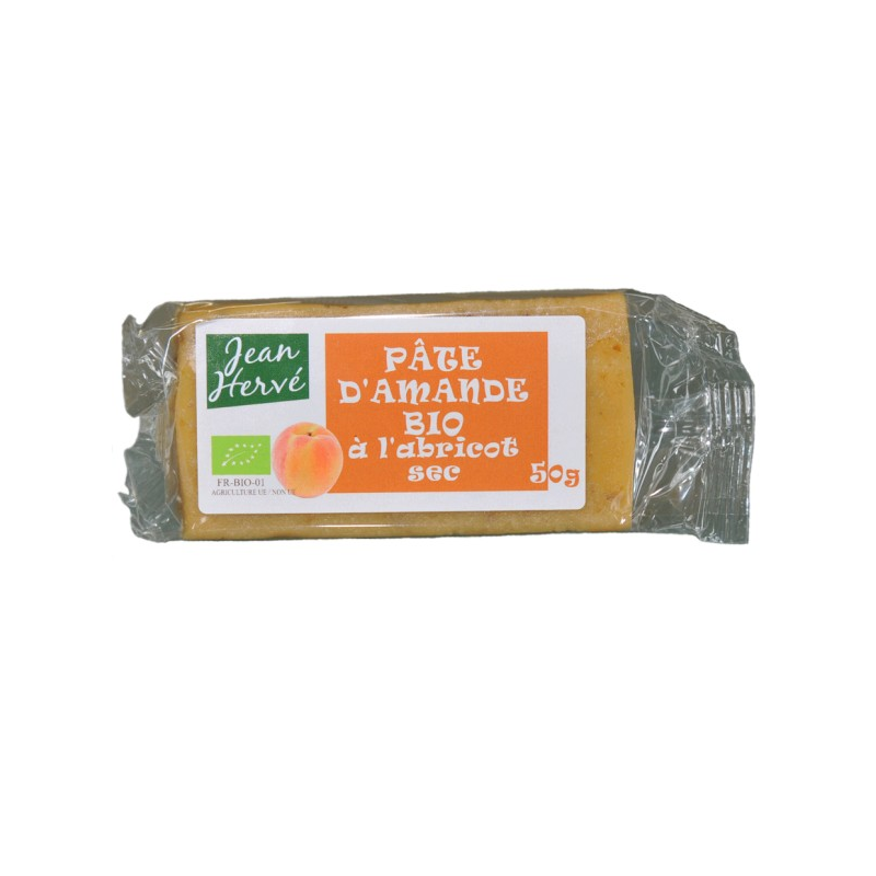 Pâte d'amande bio à l'abricot sec 50g